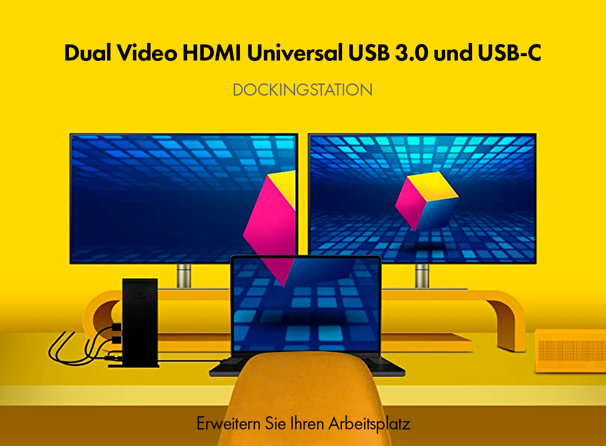 Neue Einsteiger DisplayLink™ DockingStation mit Dual HDMI IB-DK2251AC von ICY BOX