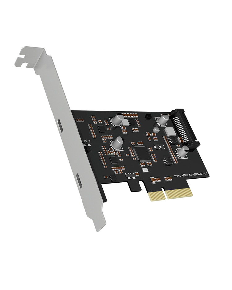 x2 Silber Full Profile & Low Profile Gen 2 - Type-A Erweiterungskarte mit 2x USB 3.1 Anschlüssen Icy Box IB-U31-02 PCI-Express 2.0 10 Gbit/s 