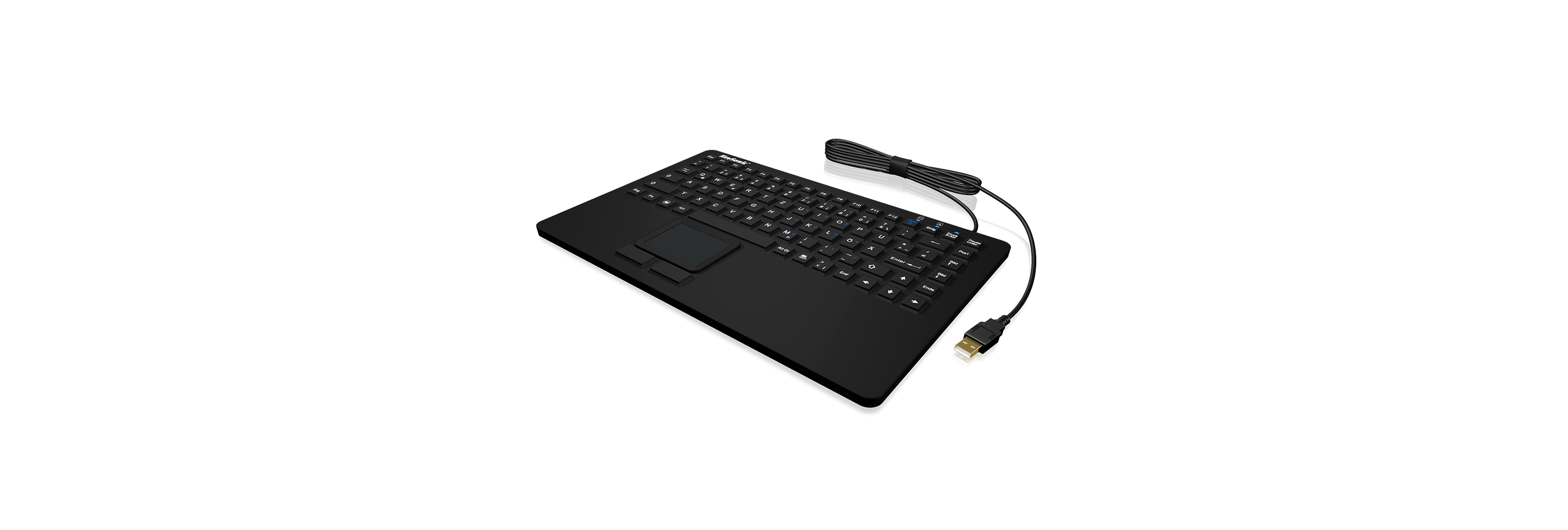 Keyboard with touchpad and 2 mouse buttons