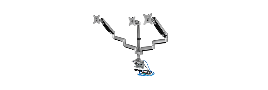 Monitor stand, table mount for three monitors up to 32 